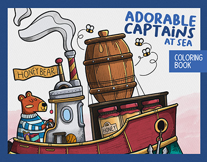 Adorable Captains At Sea Coloring Book