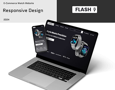 Project thumbnail - Flash-Ecommerce Watch Website-Responsive Design