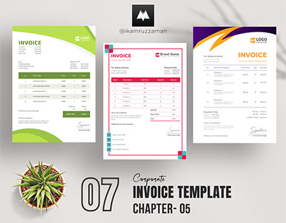 Bold and Eye-catching Invoice Design
