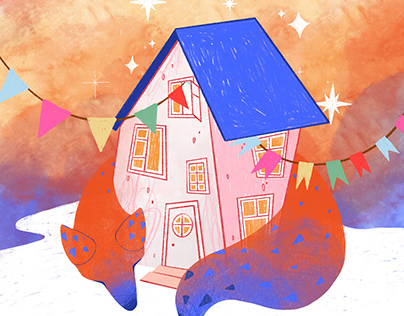 the fox’s house! | animation and illustration.