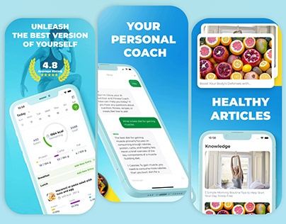 Fitness app | Appstore screenshots