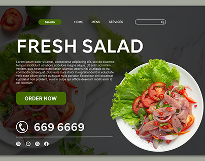 Fresh Salad Landing Page