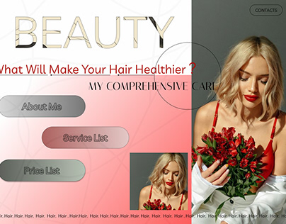 Website design for a hair reconstruction specialist