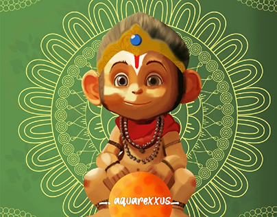 baal Hanuman digital painting