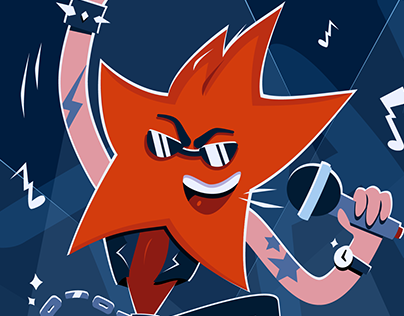 Star - brand character design for Rock School