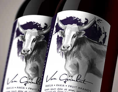 Von Grünhut • custom wine/brandy labels