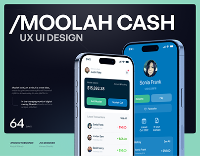 Moolah Cash — UI/UX Mobile App