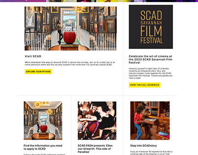 SCAD landing page