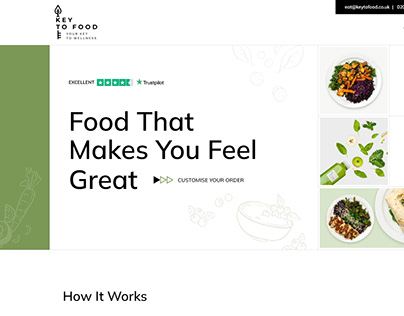 Website design for a online food ordering company