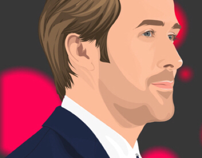 Ryan Gosling Vector Vexel Illustration