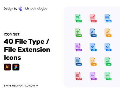 File Type / File Extension icons