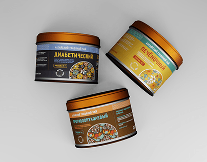 Дизайн этикетки для Алтайского чая
