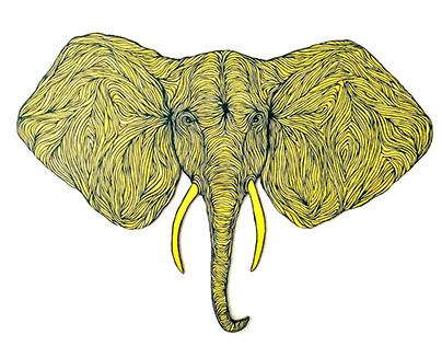 Digitale illustratie olifant