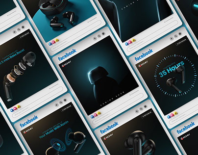 Creative Earbuds Launch Social Media Campaign Design