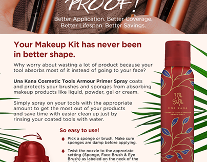 Una Kana Cosmetic Tools Armour Primer Spray