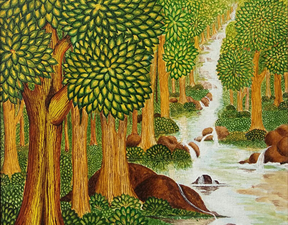 Mural Painting On Canvas