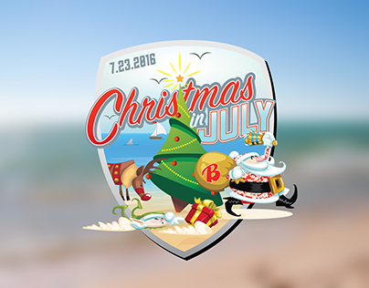 Berlin Raceway Christmas in July Logo 2016