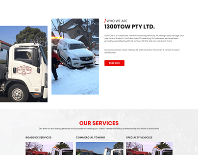 Towing Industry Web Design