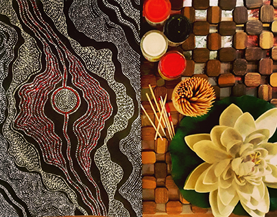 australian aboriginal art done with toothpick