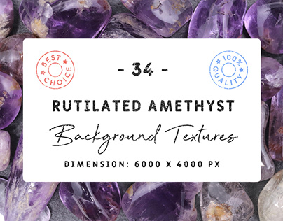 34 Rutilated Amethyst Background Textures