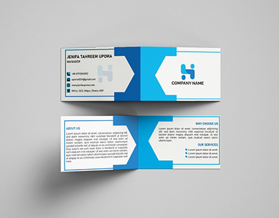 Fold business card design