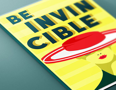 note book cover design - be invincible