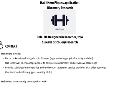 UXD / UXR - HabitHero discovery research & MVP audit