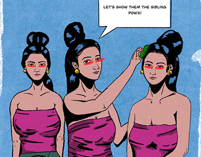 Balinese Women with Comic Styled