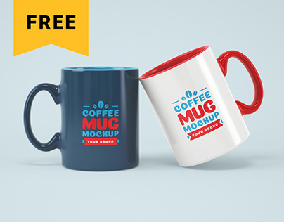 Free Full Wrap Mug Mockup