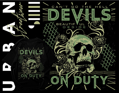 Can't go to hell devil skull urban saying streetwear