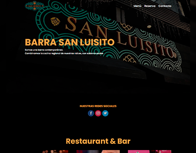 Project thumbnail - RESTAURANT PAGE - BARRA SAN LUISITO