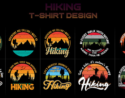 Hiking T-Shirt Design.
