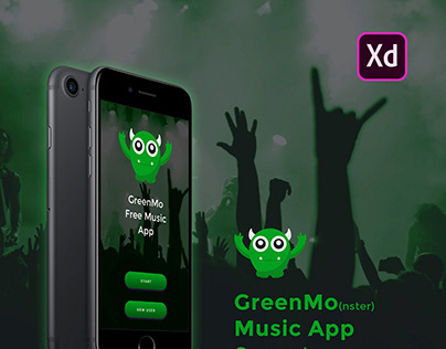 GreenMo Music app concept UI kit