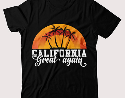 CALIFORNIA GREAT AGAIN T-SHIRT DESIGN