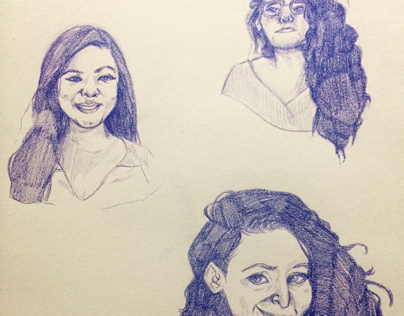 Portrait Colored Pencil Sketches