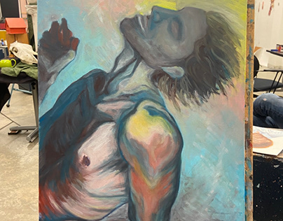 Figure + Mood + Abstract Oil Painting