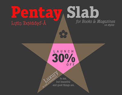 Pentay Slab -10 fonts-