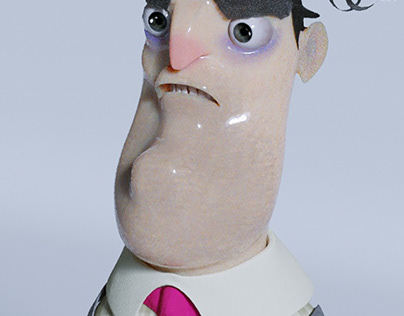 Grumpy Man, 3D Character