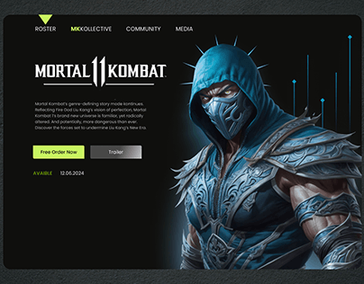Mortal Kombat 11 Website Design