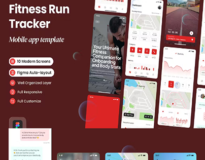 Run it - Fitness Run Tracker Statistic App UI Kit