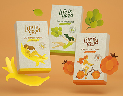 Дизайн упаковки каши для здорового питания
