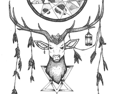 Deer Mandala Illustration