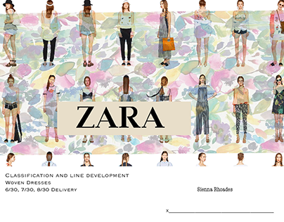 Line Sheet for Zara