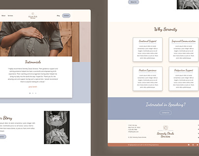 Serenity - Doula & Midwife Showit Website Template