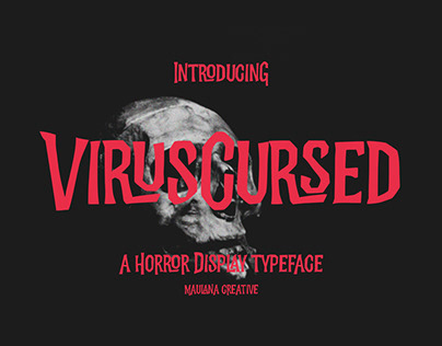 FREE FONT - Virus Cursed Halloween Sans Vintage Display