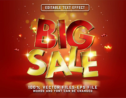 Set of Sale Editable Eps Text Effect