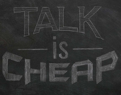 Talk is Cheap ChalkBoard