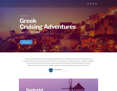 Travell Landing page