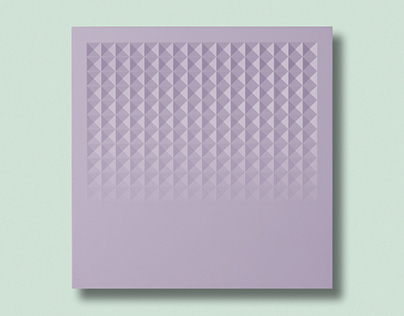 Pastel lilac tone debossed pyramid pattern