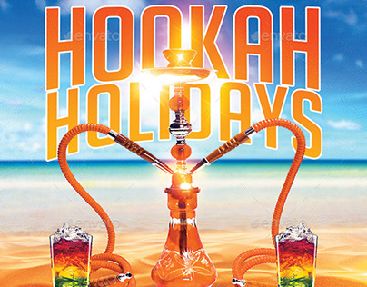 Hookah Holidays | Summer Party PSD Flyer Template